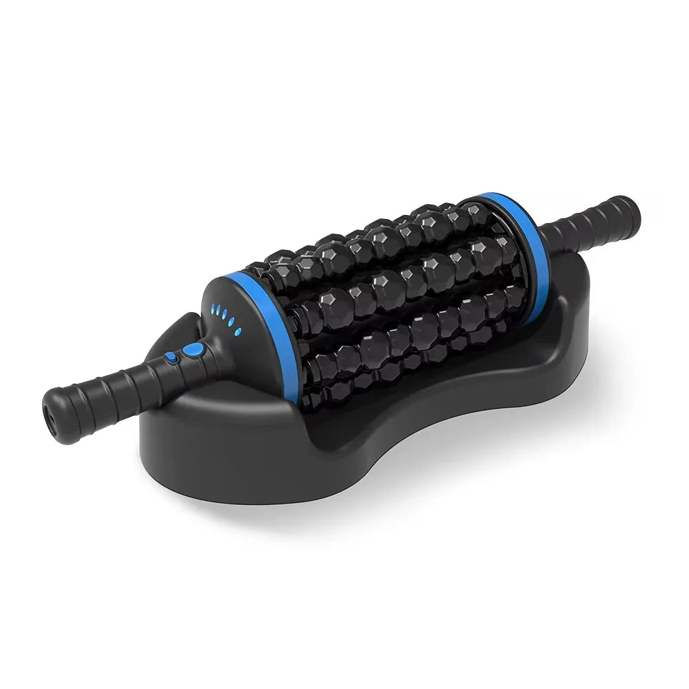 Electric Roller Massage Stick Deep Tissue Muscle Fascia Relaxation Massager Cordless Rechargeable Fitness Exercise Pain Relief