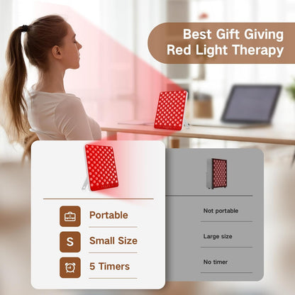 Revitalize Your Skin with Our Portable Red Light Therapy Lamp - 165 LED Panel for Face & Body, Deep 660Nm - 850Nm Infrared with Eye Protection