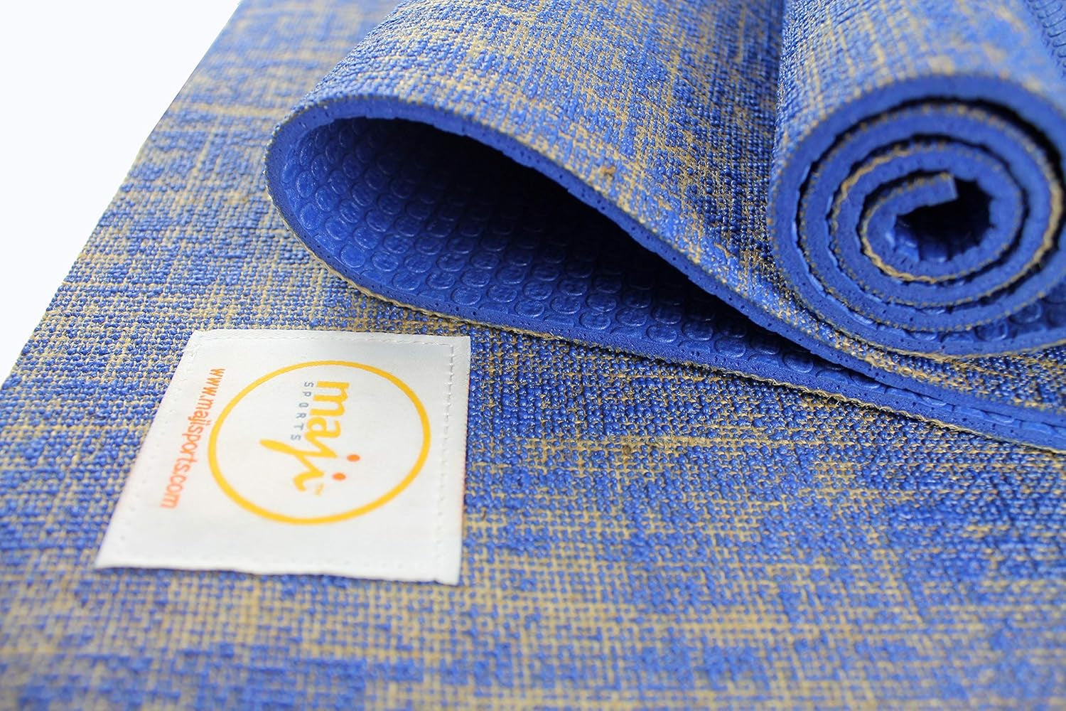 Maji Sports Eco-Friendly Jute Yoga Mat with Foot Massager - Premium Quality for Ultimate Comfort