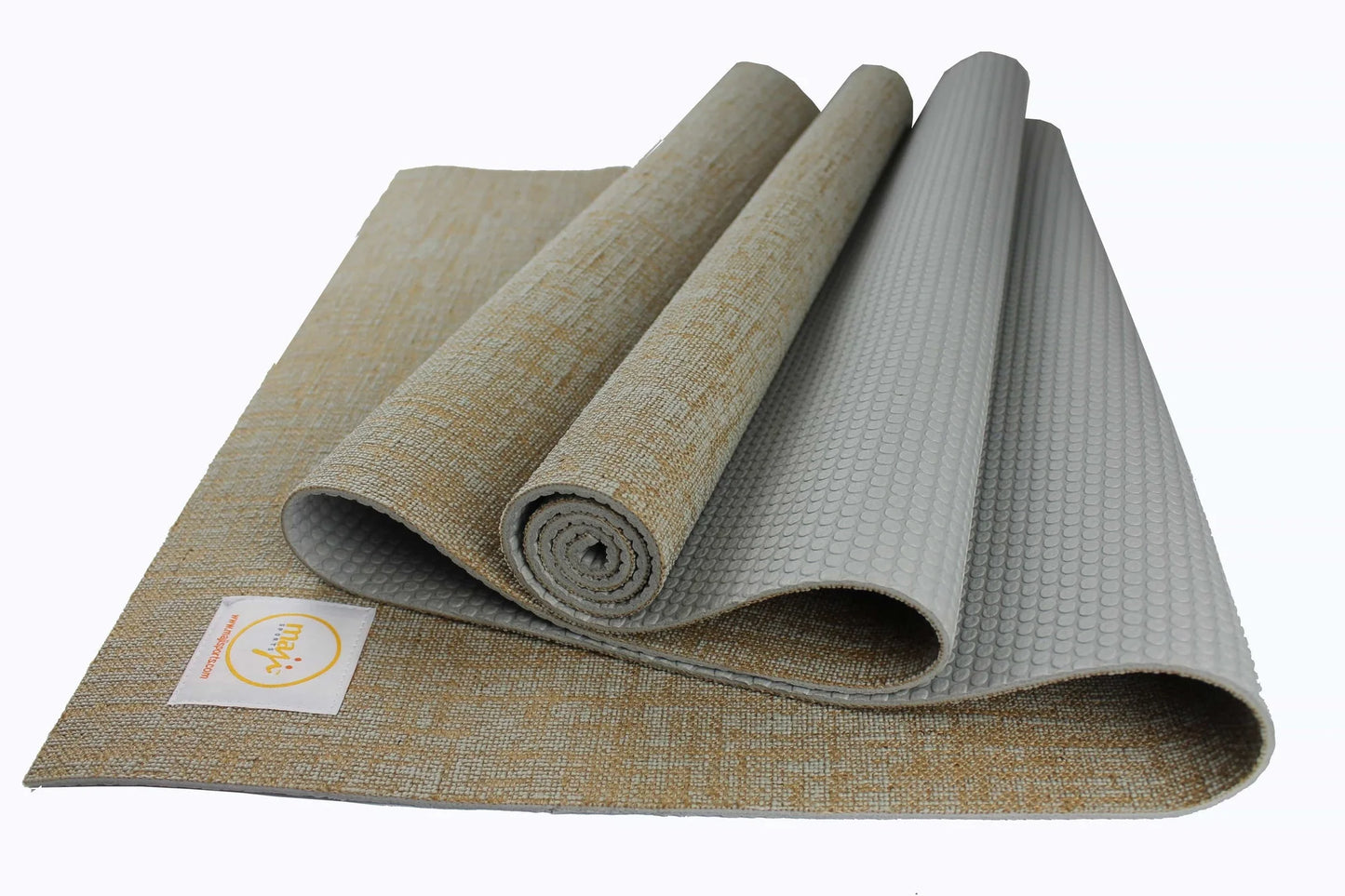 Maji Sports Eco-Friendly Jute Yoga Mat with Foot Massager - Premium Quality for Ultimate Comfort