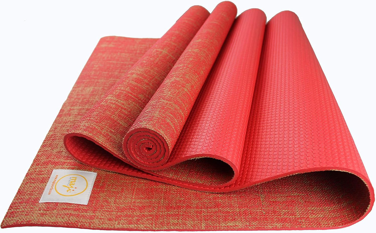 Maji Sports Eco-Friendly Jute Yoga Mat with Foot Massager - Premium Quality for Ultimate Comfort
