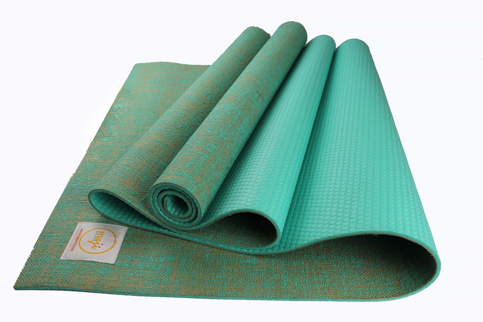 Maji Sports Eco-Friendly Jute Yoga Mat with Foot Massager - Premium Quality for Ultimate Comfort