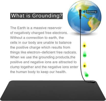 Grounding Pad Kit for Improving Health Reducing Inflammation with Grounding Wire and Wristband for Improving Sleep Relieve Pain