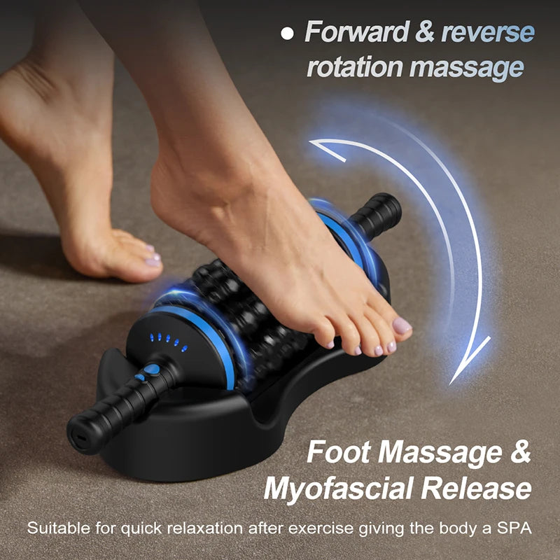 Electric Roller Massage Stick Deep Tissue Muscle Fascia Relaxation Massager Cordless Rechargeable Fitness Exercise Pain Relief