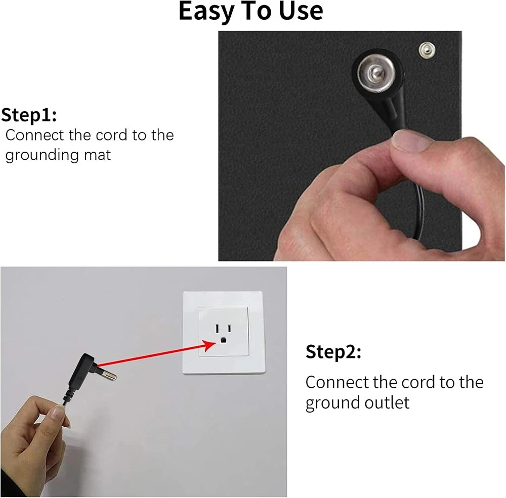 Grounding Pad Kit for Improving Health Reducing Inflammation with Grounding Wire and Wristband for Improving Sleep Relieve Pain