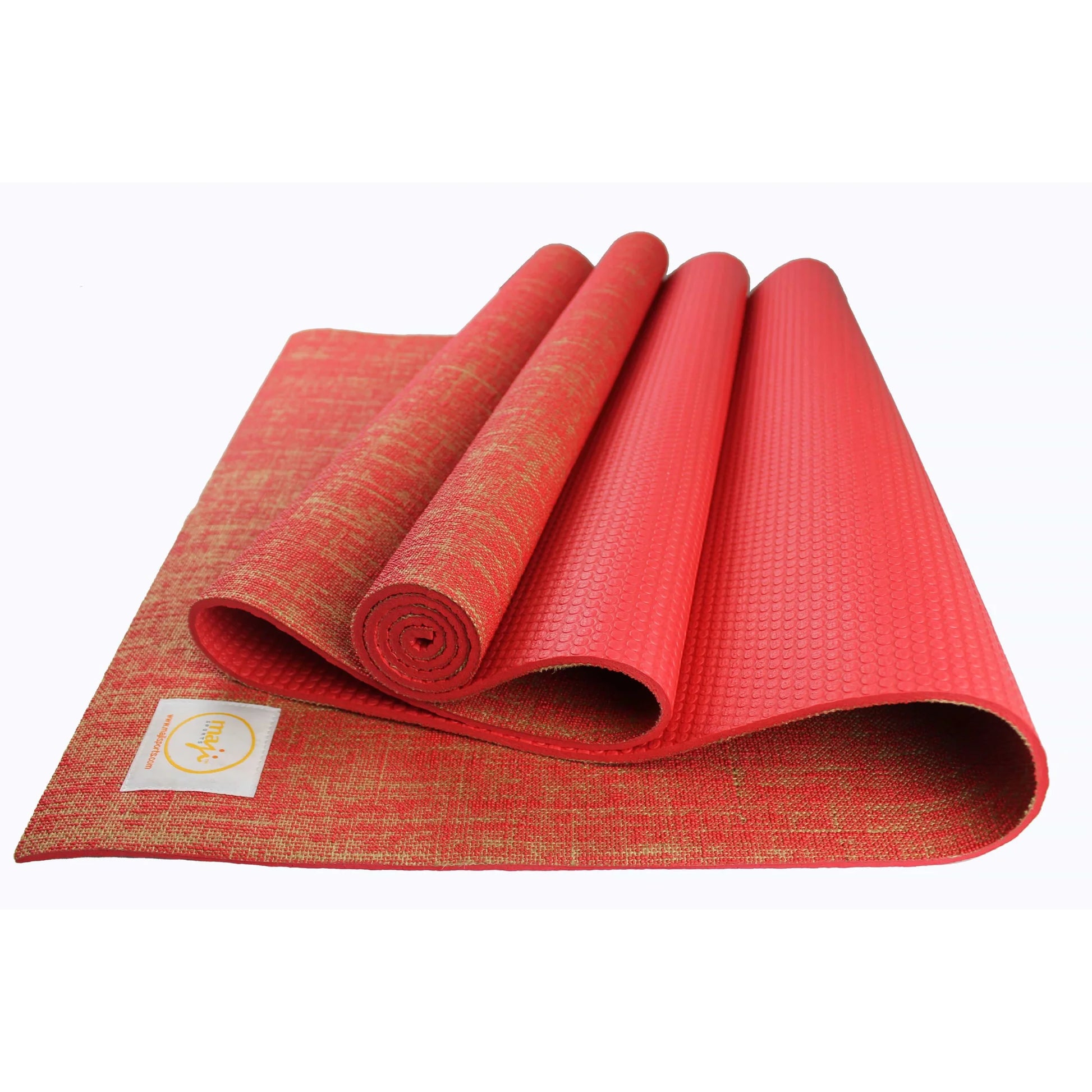 Maji Sports Eco-Friendly Jute Yoga Mat with Foot Massager - Premium Quality for Ultimate Comfort