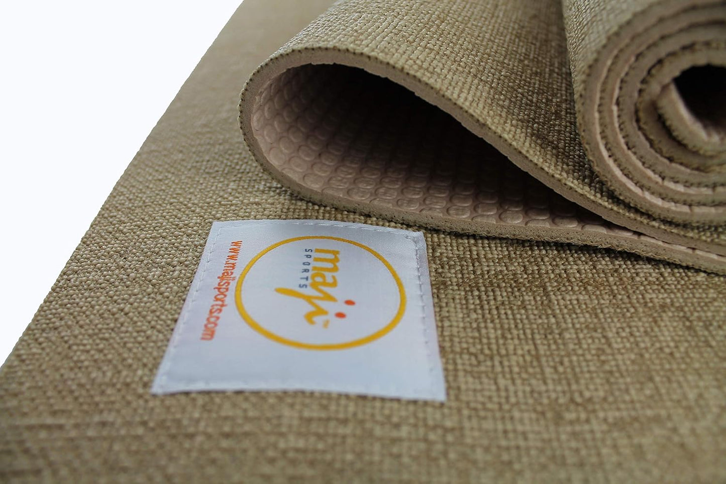 Maji Sports Eco-Friendly Jute Yoga Mat with Foot Massager - Premium Quality for Ultimate Comfort