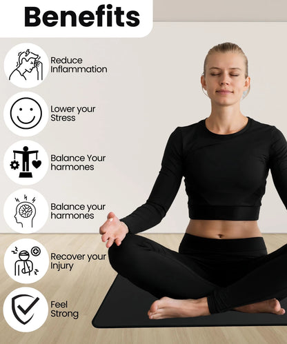 Grounding Mat Earthing Foot Mat EMF Recovery Grounded Cord to Improve Inflammation Reconnect to the Earth 40X60Cm for Home ﻿